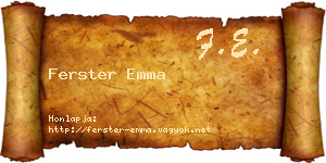 Ferster Emma névjegykártya