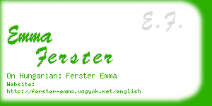 emma ferster business card